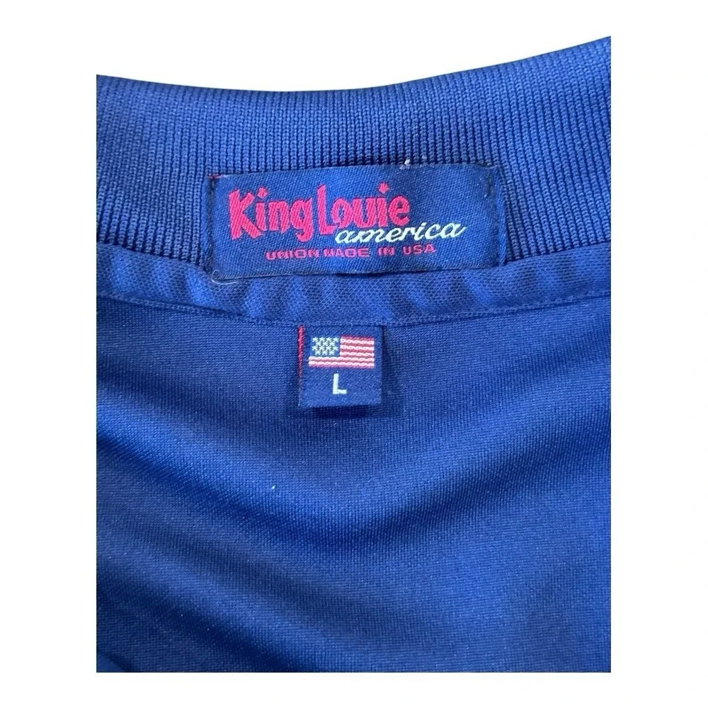 KING LOUIE AMERICA - Mens Blue Mesh Polo‎ Shirt - Size L